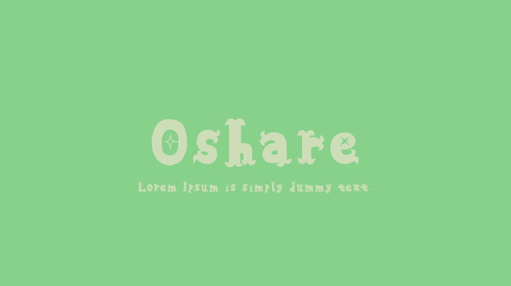 Oshare Font Family
