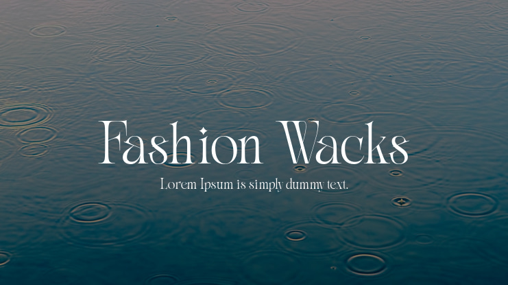 Fashion Wacks Font