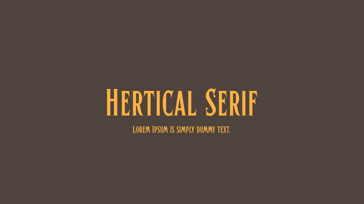 Hertical Serif Font