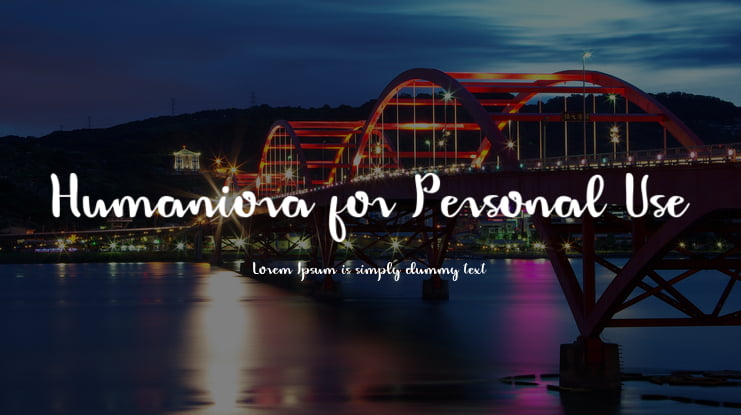 Humaniora for Personal Use Font