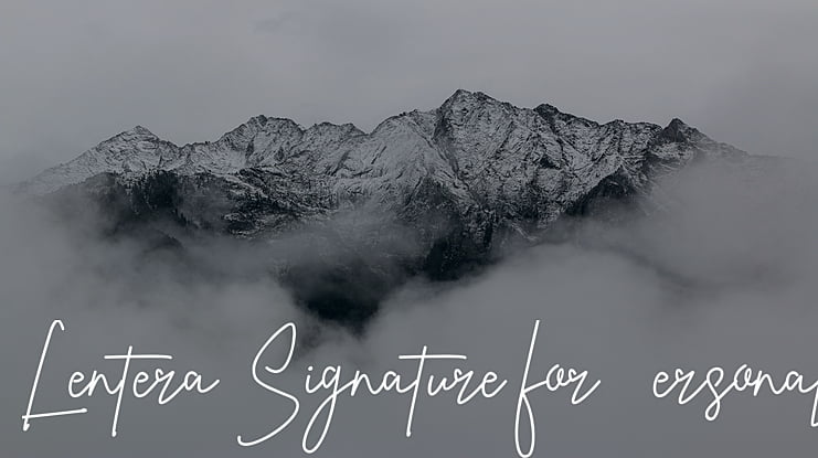 Lentera Signature for Personal Font