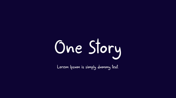 One Story Font