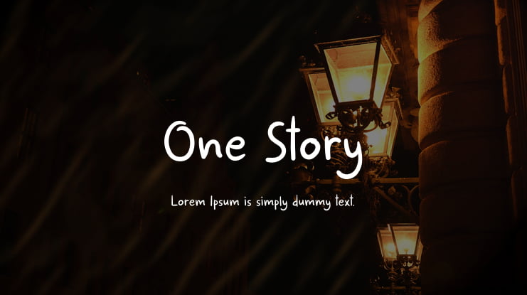 One Story Font
