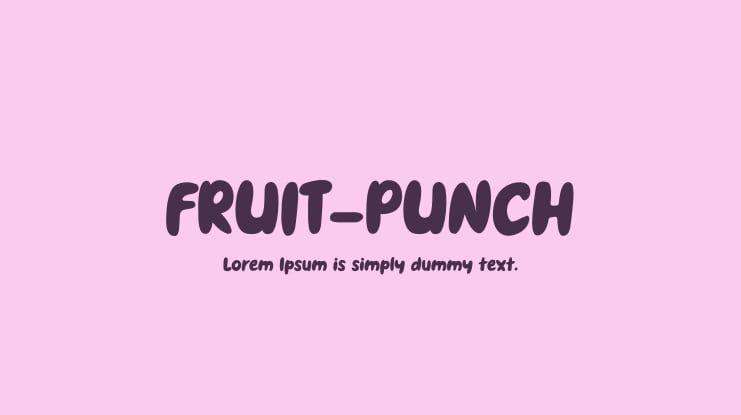 FRUIT-PUNCH Font
