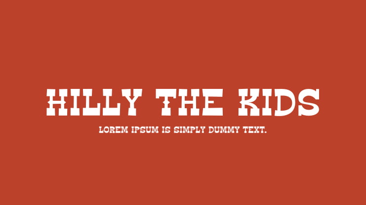 Hilly The Kids Font