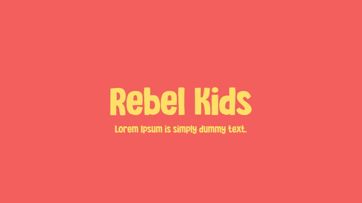 Rebel Kids Font