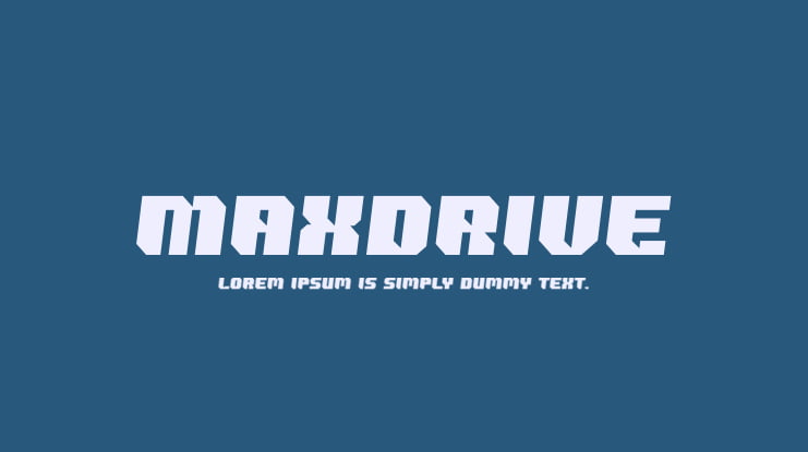 MAXDRIVE Font