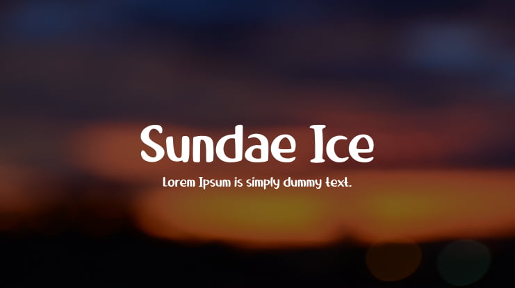 Sundae Ice Font
