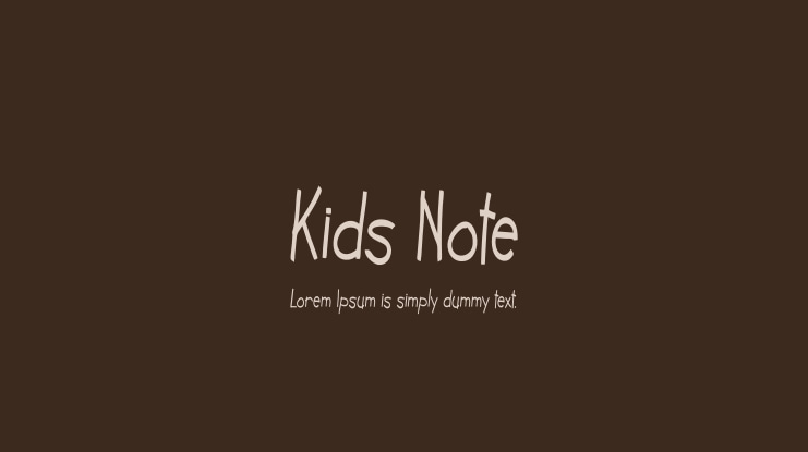 Kids Note Font