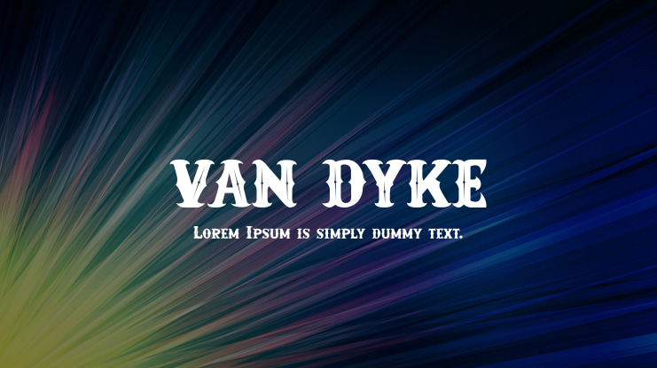 VAN DYKE Font