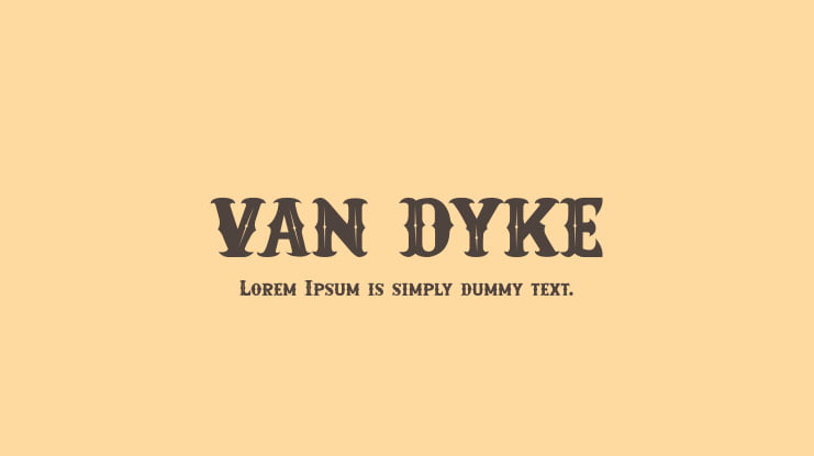 VAN DYKE Font