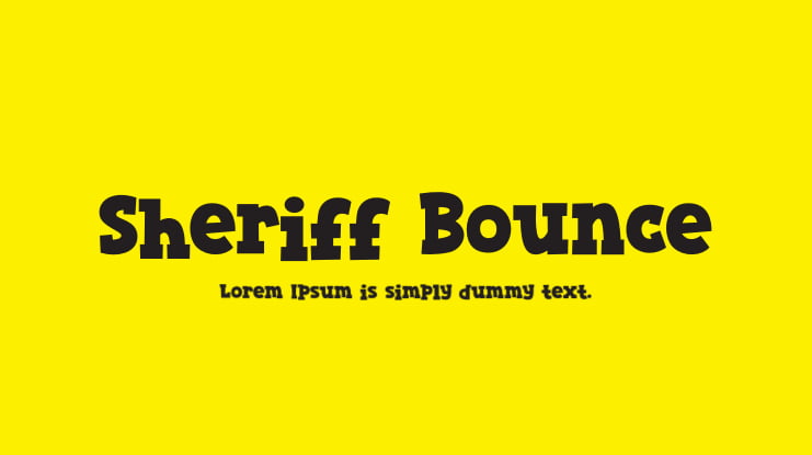 Sheriff Bounce Font