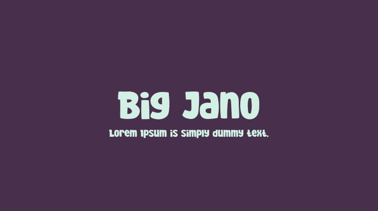 Big Jano Font