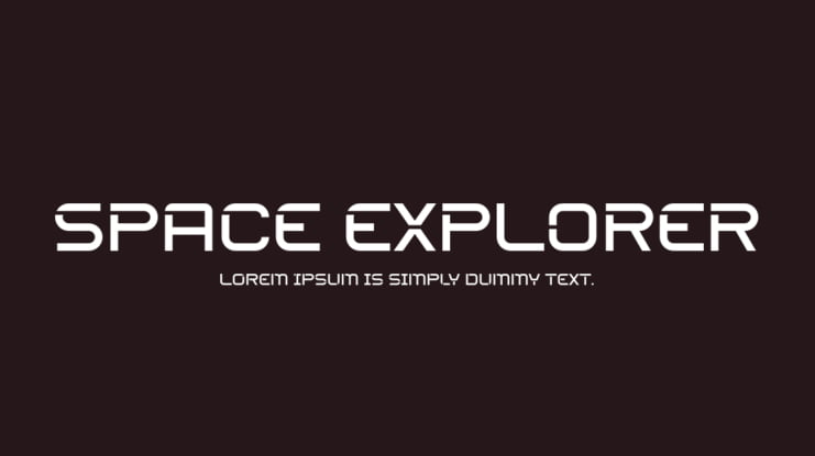 SPACE EXPLORER Font