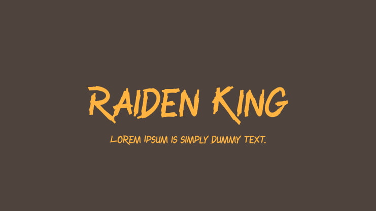 Raiden King Font
