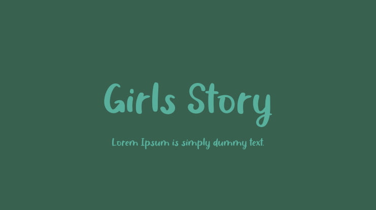 Girls Story Font