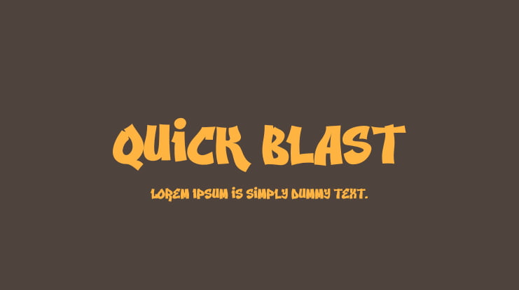 Quick Blast Font