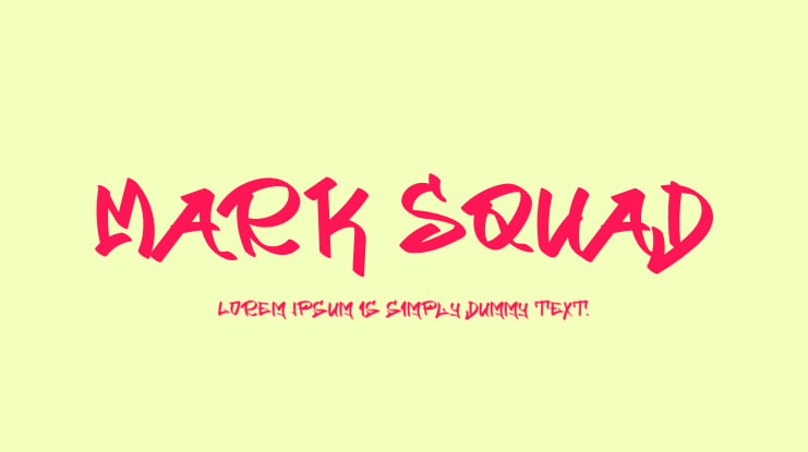 Mark Squad Font