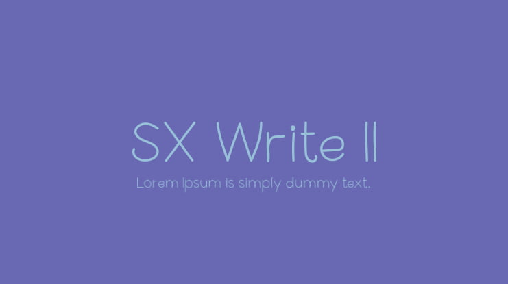SX Write II Font