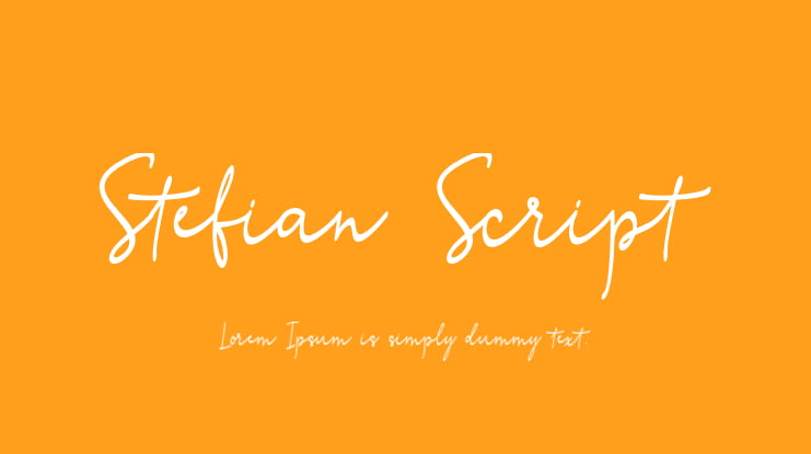 Stefian Script Font
