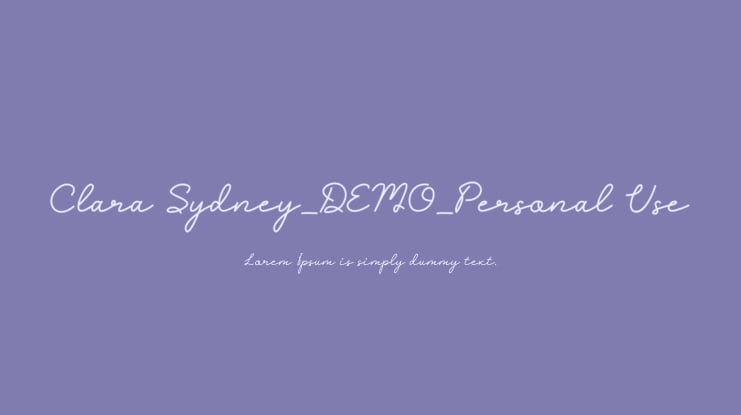 Clara Sydney_DEMO_Personal Use Font