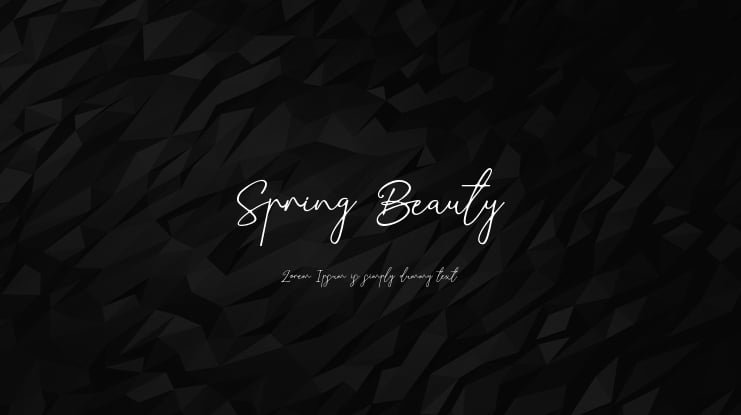 Spring Beauty Font