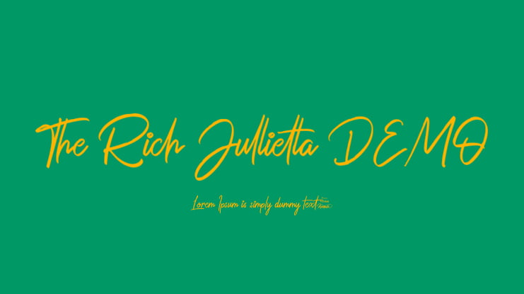 The Rich Jullietta DEMO Font