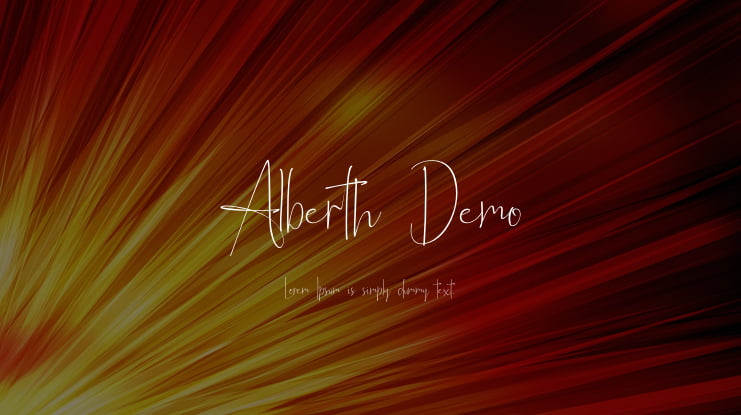 Alberth Demo Font