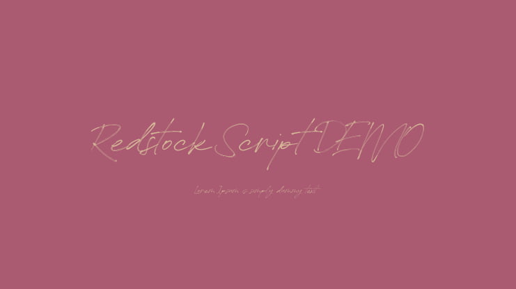 Redstock Script DEMO Font