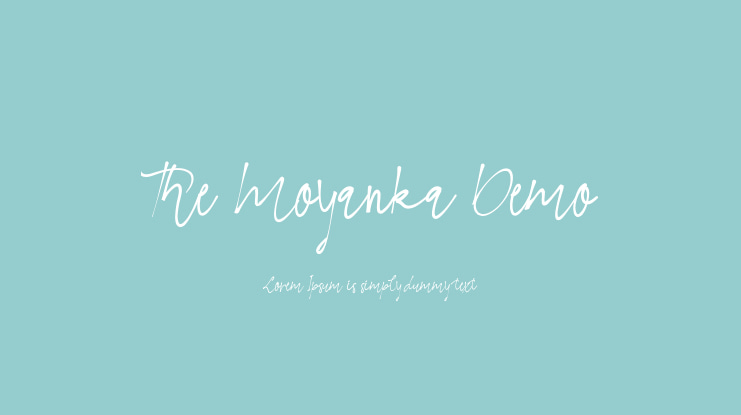 The Moyanka Demo Font