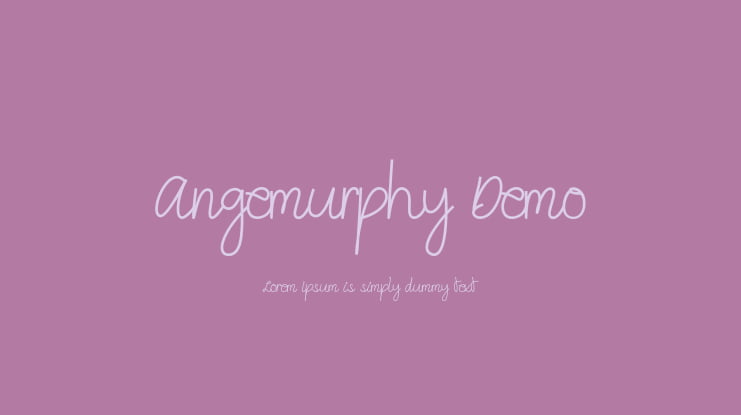 Angemurphy Demo Font