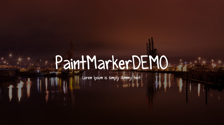 PaintMarkerDEMO Font