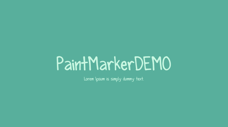 PaintMarkerDEMO Font
