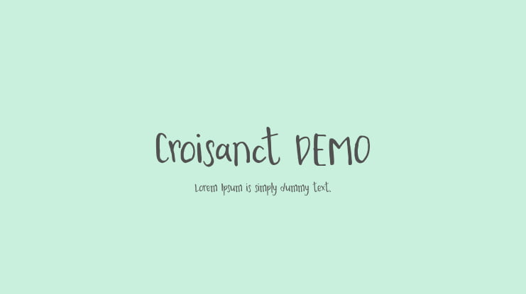 Croisanct DEMO Font