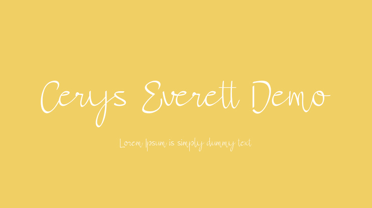 Cerys Everett Demo Font