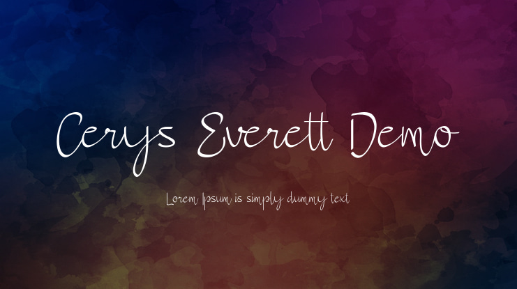 Cerys Everett Demo Font