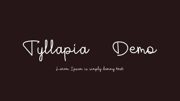 Tyllapia - Demo Font