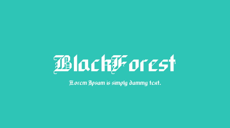 BlackForest Font