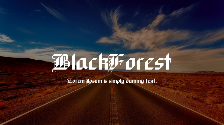 BlackForest Font