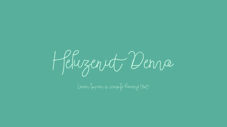 Heluzenut Demo Font