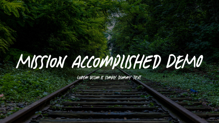 Mission Accomplished DEMO Font