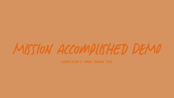 Mission Accomplished DEMO Font