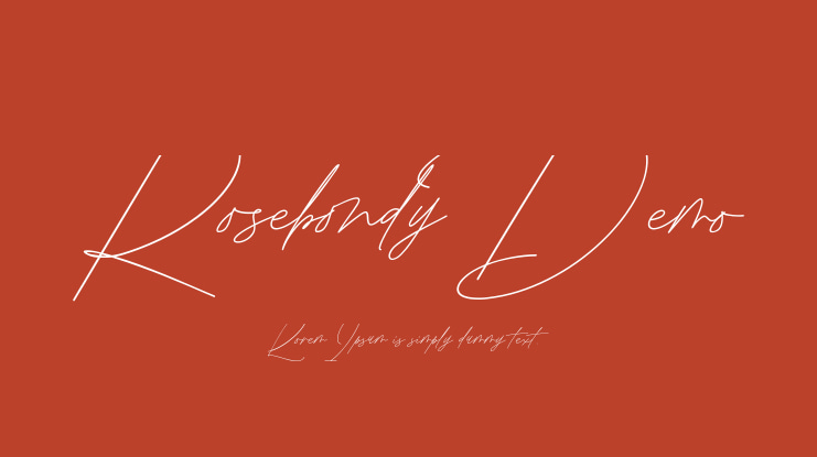 Rosebondy Demo Font
