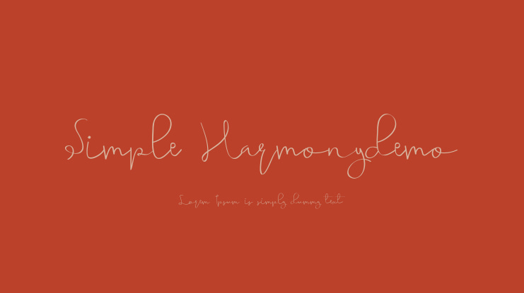 Simple Harmonydemo Font