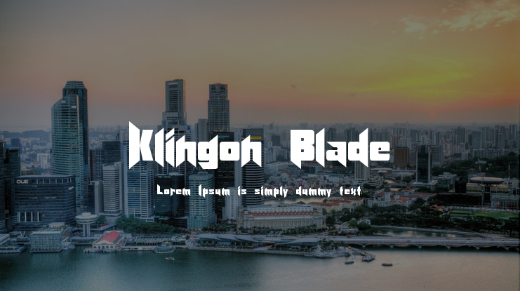 Klingon Blade Font