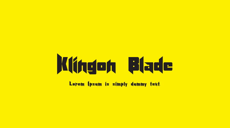 Klingon Blade Font