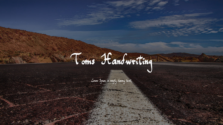 Toms Handwriting Font