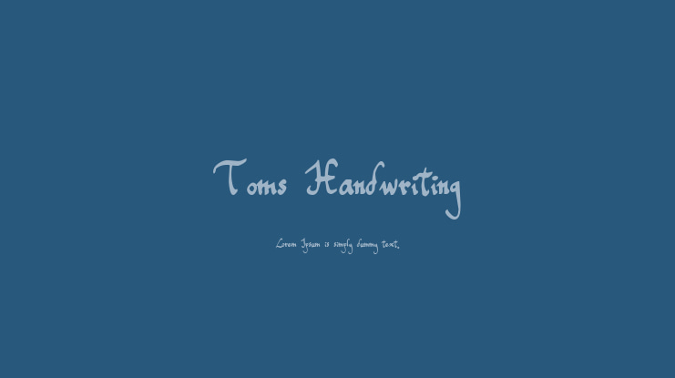 Toms Handwriting Font