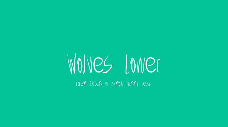 Wolves Lower Font
