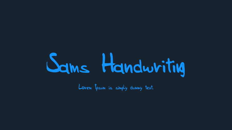 Sams Handwriting Font